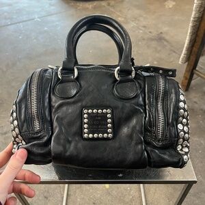 Black Studded Campomaggi Bag